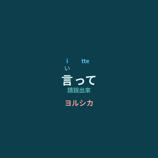 ヨルシカ (Yorushika) - 言って/請說出來
