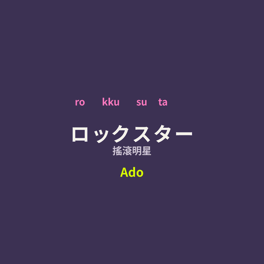 Ado - ロックスター/搖滾明星