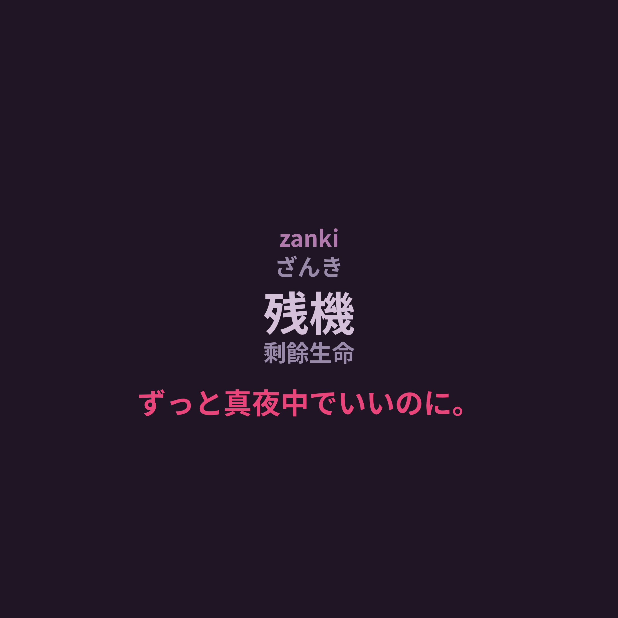 ずっと真夜中でいいのに。 (Zutomayo) - 残機/剩餘生命