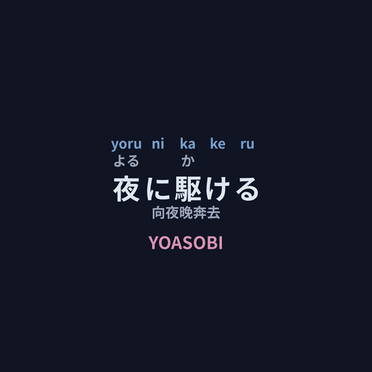 YOASOBI - 夜に駆ける/向夜晚奔去